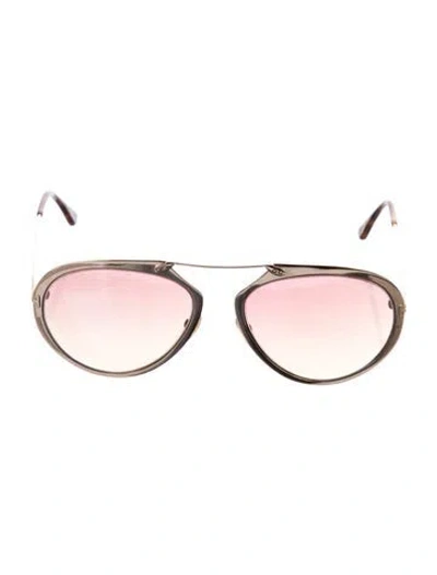 Pre-owned Tom Ford Dashel Round Sunglasses In Gold