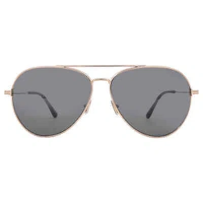Pre-owned Tom Ford Dashel Smoke Pilot Unisex Sunglasses Ft0996 28a 62 Ft0996 28a 62 In Gray