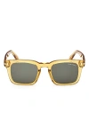 Tom Ford Dax 50mm Square Sunglasses In Shiny Yellow/green