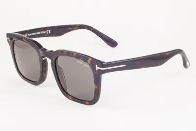 Pre-owned Tom Ford Dax 751 52n Dark Havana / Green Sunglasses Tf751-f 52n Asian Fit 53mm