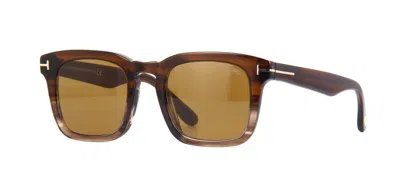 Pre-owned Tom Ford Dax Ft 0751 Havana/brown (55e) Sunglasses