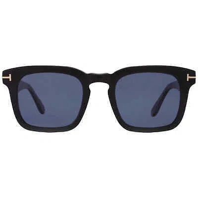Pre-owned Tom Ford Dax Polarized Blue Square Men's Sunglasses Ft0751 01v 50 Ft0751 01v 50