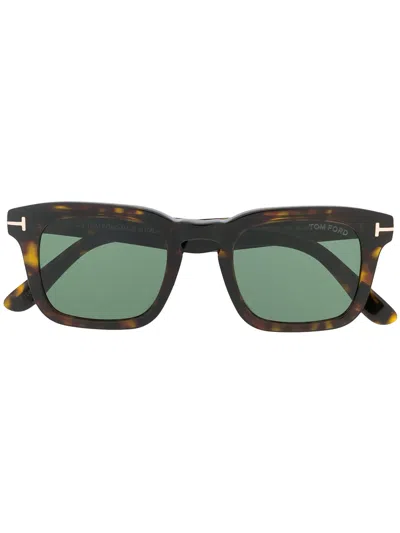 Tom Ford Dax Square-frame Sunglasses In Brown