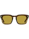 Tom Ford Dax Square-frame Sunglasses In Brown