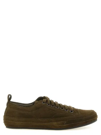 Tom Ford Archer Lace Up Sneakers Suede Rubber Sole In Animal Print