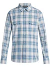 Tom Ford Men's Degrade Check Western Button-down Shirt In Blue