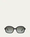 Tom Ford Delphine-02 Gradient Round Acetate Sunglasses In Grey