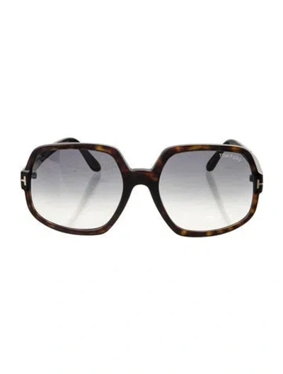 Pre-owned Tom Ford Delphine-02 Oversize Sunglasses In Brown