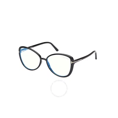 Tom Ford Demo Butterfly Ladies Eyeglasses Ft5907-b 001 55 In Black
