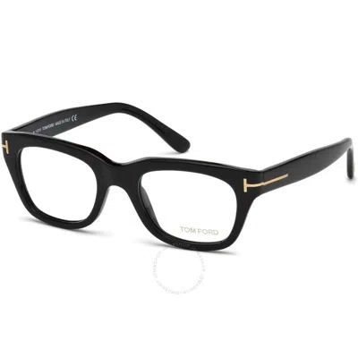 Tom Ford Demo Rectangular Unisex Eyeglasses Ft5178-f 001 51 In Black