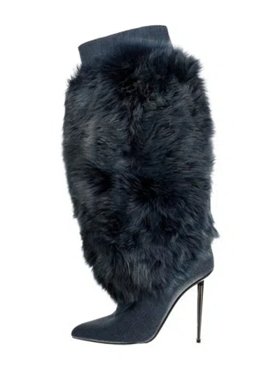 Pre-owned Tom Ford Denim Boots In Blue
