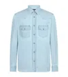 Tom Ford Denim Chambre Western Shirt In Blue