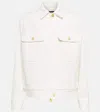 Tom Ford Concealed Front Fastening Denim Jacket In Chalk