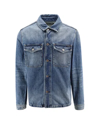 Tom Ford Denim Jacket With Logo Label