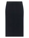 Tom Ford Denim Midi Skirt In Blue