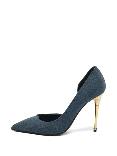 Pre-owned Tom Ford Denim Pointed-toe Pumps In Blue