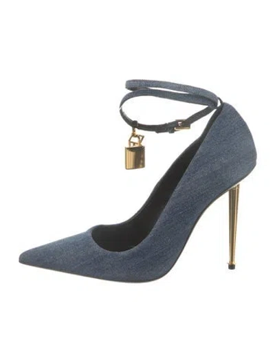 Pre-owned Tom Ford Denim Pumps In Blue