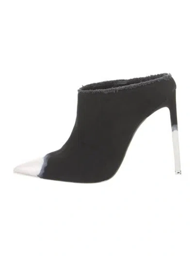 Pre-owned Tom Ford Denim Raw-edge Trim Mules In Multi