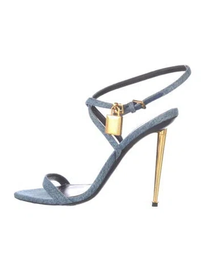 Pre-owned Tom Ford Denim Sandals In Blue
