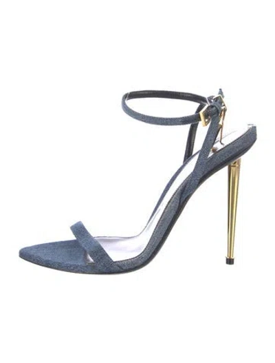 Pre-owned Tom Ford Denim Sandals In Blue