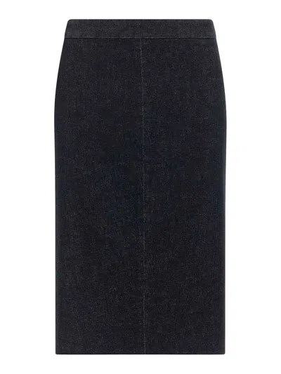 Tom Ford Denim Skirt In Black