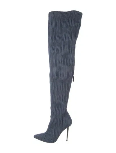 Pre-owned Tom Ford Denim Sock Boots In Blue