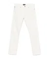 Tom Ford Tailored Fit White Denim Jeans With Minimalist Design In White