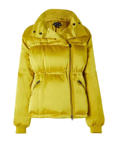 Tom Ford Detachable Quilted Down Jacket In Yellow
