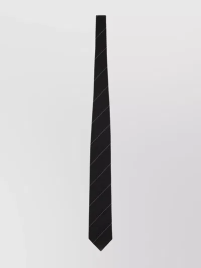 Tom Ford Diagonal Striped Silk Tie Design In Black