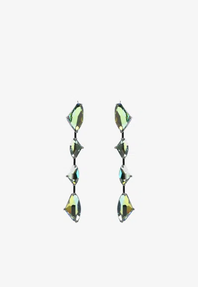 Tom Ford Diamond Accent Drop Earrings In Green