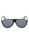 Tom Ford Dimitry 59mm Polarized Aviator Sunglasses In Black