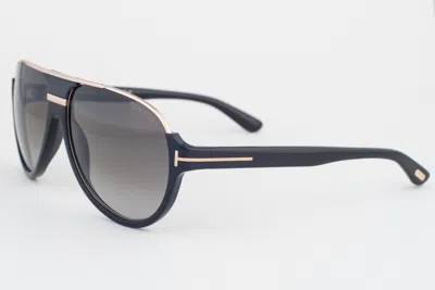 Pre-owned Tom Ford Dimitry Black Gold / Gray Gradient Sunglasses Tf334 01p