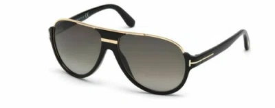 Pre-owned Tom Ford Dimitry Ft0334 01p Black Gradient Green Men
