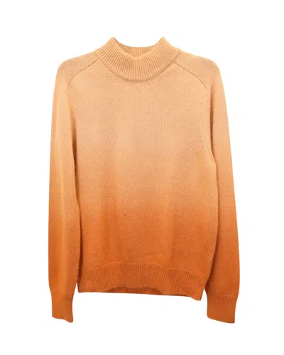 Tom Ford Dip-dyed Mock-neck Sweater In Orange Cashmere