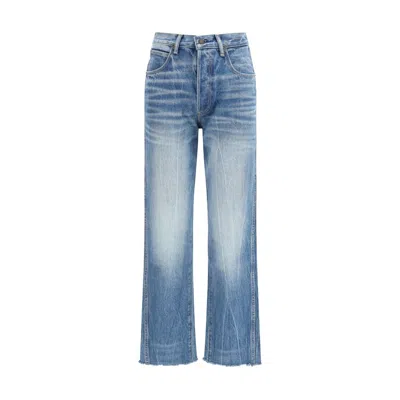 Tom Ford Distressed Bootcut Denim Jeans In Blue