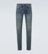 Tom Ford Distressed Straight Jeans In Blue