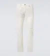 Tom Ford Distressed Straight Jeans In Weiss