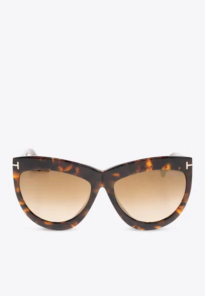 Tom Ford Doris Butterfly Sunglasses In Brown