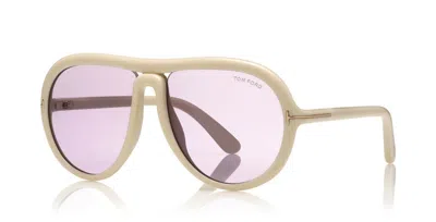 Pre-owned Tom Ford Doris Ft 1112 Black/grey Shaded (01b) Sunglasses In Purple