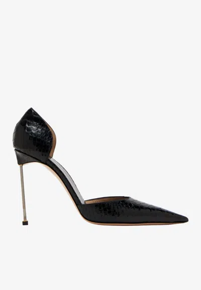 Tom Ford D'orsay 115 Python-printed Pumps In Black