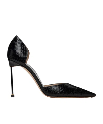 TOM FORD D'ORSAY POINTED TEXTURED HEEL PUMPS