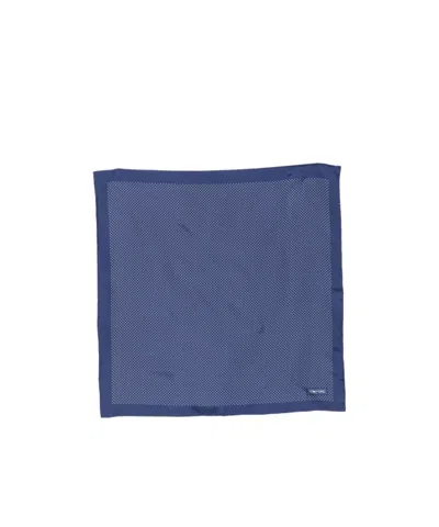 Tom Ford Dot-print Silk Pocket Scarf In Blue
