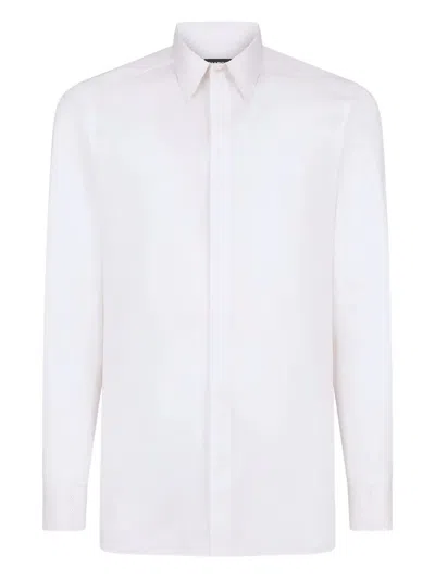 Tom Ford Cotton And Silk Classic Fit Shirt Clothing In White