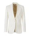 Tom Ford Tailored White Jacket With Sharp Lapels In Neutral