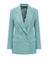 Tom Ford Double-breasted Wool Blazer In Blue