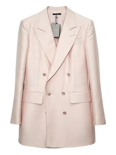 Tom Ford Double-breasted Dinner Jacket In Brown