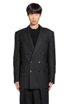 Tom Ford Double-breasted Blazer In Broken Twill In Black