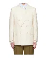 Tom Ford Double-breasted Blazer In White