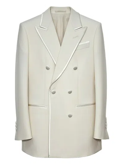 Tom Ford Double-breasted Dinner Jacket In White