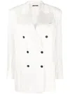 Tom Ford Fluid Double-breasted Satin Blazer In Neutrals